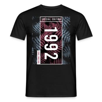Special Edition 1992 Birthday Urban Graphic - Men's T-Shirt - black - Front - AI Model Male 178 light (178cm)