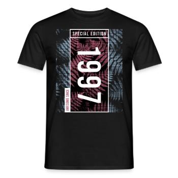 Special Edition 1997 Birthday Urban Graphic - Men's T-Shirt - black - Front - AI Model Male 178 light (178cm)