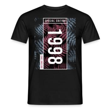 Special Edition 1998 Birthday Urban Graphic - Men's T-Shirt - black - Front - AI Model Male 178 light (178cm)