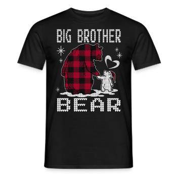Big Brother Bear - Männer T-Shirt - Schwarz - Vorne - AI Model Male 178 light (178cm)