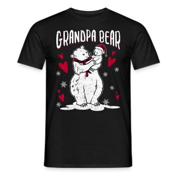 Grandpa Bear - Men's T-Shirt - black - Front - AI Model Male 178 light (178cm)