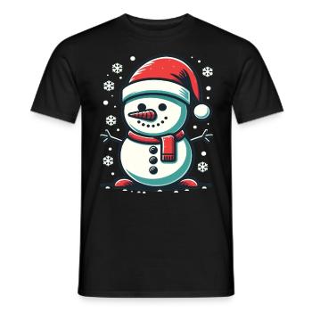 Bonhomme de neige Dabbing Bonhomme de neige Dab Bonhommes de neige - T-shirt homme - noir - Devant - AI Model Male 178 light (178cm)