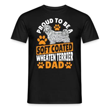 Wheatie Dog Stolz, ein Soft Coated Wheaten - Männer T-Shirt - Schwarz - Vorne - AI Model Male 178 light (178cm)