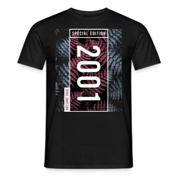 Special Edition 2001 Birthday Urban Graphic - Men's T-Shirt - black - Front - AI Model Male 178 light (178cm)