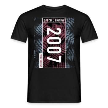 Special Edition 2007 Birthday Urban Graphic - Men's T-Shirt - black - Front - AI Model Male 178 light (178cm)