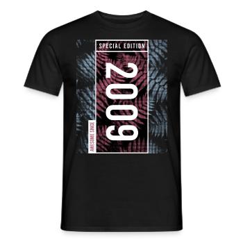 Special Edition 2009 Birthday Urban Graphic - Men's T-Shirt - black - Front - AI Model Male 178 light (178cm)