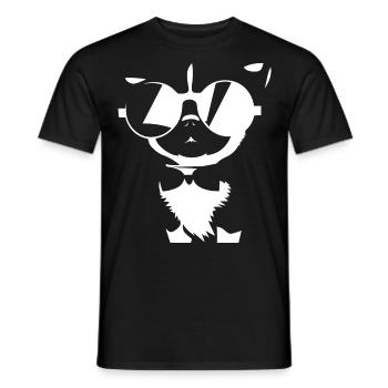 Funny Chihuahua wearing Sunglasses Chihuahuas - Men's T-Shirt - black - Front - AI Model Male 178 light (178cm)