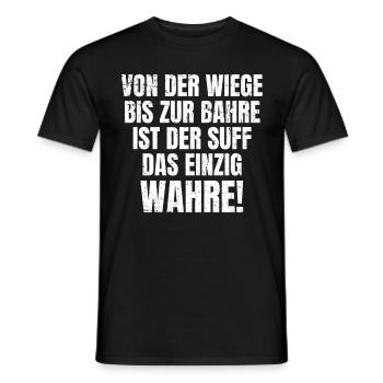 Das einzig Wahre - Lustiger Feierabend Spruch - Männer T-Shirt - Schwarz - Vorne - AI Model Male 178 light (178cm)