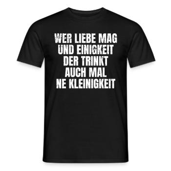 Ein Bisschen trinken - Lustiger Feierabend Spruch - Männer T-Shirt - Schwarz - Vorne - AI Model Male 178 light (178cm)