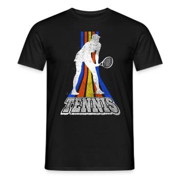 Tennis Tennis Player Woman Sport Match Club Fan - Men's T-Shirt - black - Front - AI Model Male 178 light (178cm)