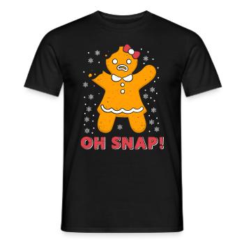 Lebkuchenmann Oh Snap! Lebkuchen Weihnachten - Männer T-Shirt - Schwarz - Vorne - AI Model Male 178 light (178cm)