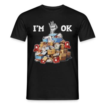 I'm Ok - Men's T-Shirt - black - Front - AI Model Male 178 light (178cm)