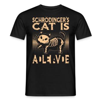 Schrödinger's Cat is Dead and Alive - Männer T-Shirt - Schwarz - Vorne - AI Model Male 178 light (178cm)