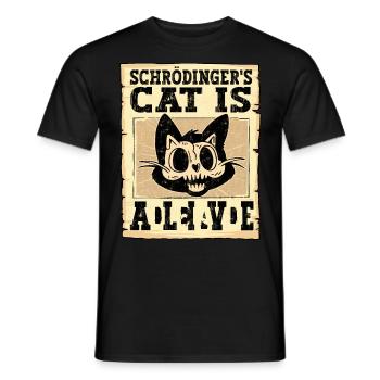 Schrödinger's Cat is Dead and Alive - Männer T-Shirt - Schwarz - Vorne - AI Model Male 178 light (178cm)