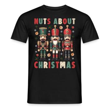 Nuts About Christmas - Männer T-Shirt - Schwarz - Vorne - AI Model Male 178 light (178cm)