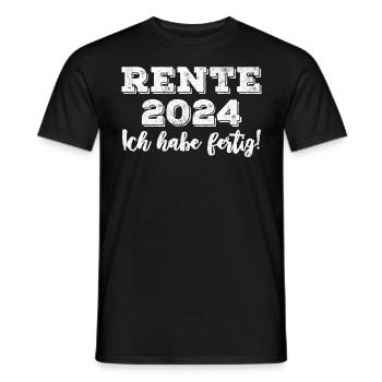 Rente 2024 Ich habe Fertig Rentenbeginn Rentner - Männer T-Shirt - Schwarz - Vorne - AI Model Male 178 light (178cm)