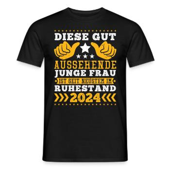Rente Frauen Diese Gut Aussehende Junge Frau - Männer T-Shirt - Schwarz - Vorne - AI Model Male 178 light (178cm)