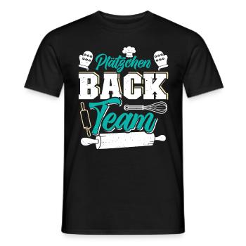 Plätzchen Back Team Weihnachtsgebäck Kekse - Männer T-Shirt - Schwarz - Vorne - AI Model Male 178 light (178cm)