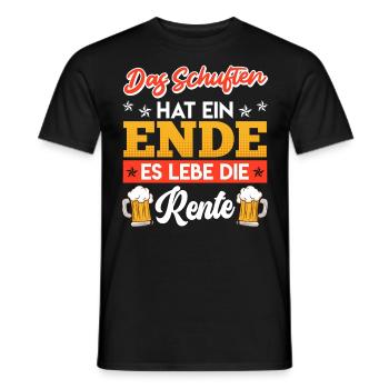 Rentner Das Schuften hat ein ENDE Biertrinker - Männer T-Shirt - Schwarz - Vorne - AI Model Male 178 light (178cm)