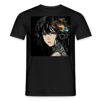 Anime Eyes Digital - Men's T-Shirt - black - Front - AI Model Male 178 light (178cm)