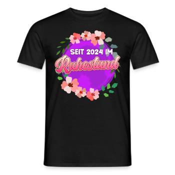 Rentnerin Seit 2024 im Ruhestand Renteneintritt - Männer T-Shirt - Schwarz - Vorne - AI Model Male 178 light (178cm)