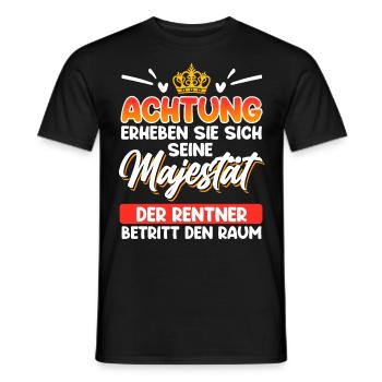 Ruhestand Seine Majestät der Rentner Rente - Männer T-Shirt - Schwarz - Vorne - AI Model Male 178 light (178cm)