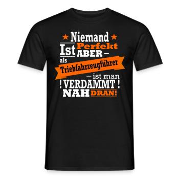 Triebfahrzeugführer, Eisenbahn und Zug Fan - Männer T-Shirt - Schwarz - Vorne - AI Model Male 178 light (178cm)