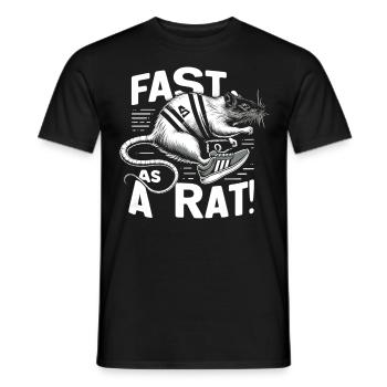 Swift Rat: Running Champion - Men's T-Shirt - black - Front - AI Model Male 178 light (178cm)