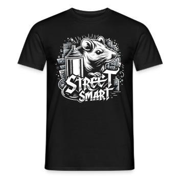 Urban Rat: Sprayer of Asphalt - Men's T-Shirt - black - Front - AI Model Male 178 light (178cm)