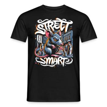 Rat: Graffiti Art - Men's T-Shirt - black - Front - AI Model Male 178 light (178cm)