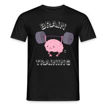 Brain Training - Men's T-Shirt - black - Front - AI Model Male 178 light (178cm)