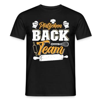 Plätzchen Back Team Weihnachtsgebäck Kekse - Männer T-Shirt - Schwarz - Vorne - AI Model Male 178 light (178cm)