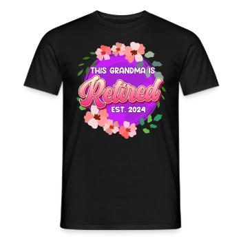 Rentnerin This Grandma Retired Est. 2024 - Männer T-Shirt - Schwarz - Vorne - AI Model Male 178 light (178cm)