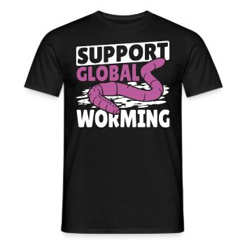 Soutien mondial à l’agriculture vermifuge - T-shirt homme - noir - Devant - AI Model Male 178 light (178cm)