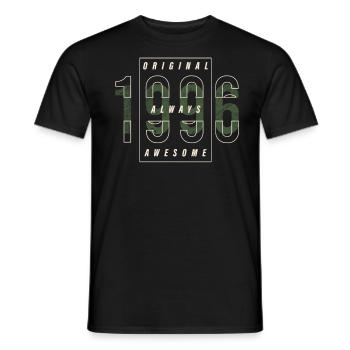 Cadeau urbain original année de naissance 1996 vintage - T-shirt homme - noir - Devant - AI Model Male 178 light (178cm)