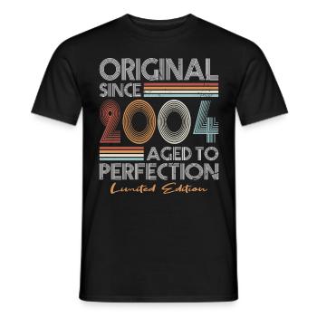 20e anniversaire millésime 2004 Original depuis 2004 - T-shirt homme - noir - Devant - AI Model Male 178 light (178cm)