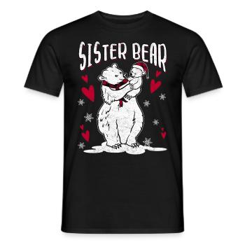 Sister Bear - Männer T-Shirt - Schwarz - Vorne - AI Model Male 178 light (178cm)