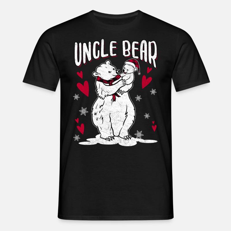 Uncle Bear - Männer T-Shirt - Schwarz