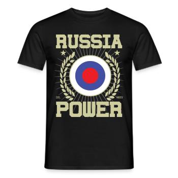 Design Cool Russie - T-shirt homme - noir - Devant - AI Model Male 178 light (178cm)