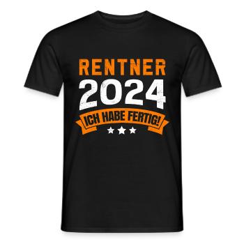 Rentner 2024 Ich habe Fertig Ruhestand Endlich - Männer T-Shirt - Schwarz - Vorne - AI Model Male 178 light (178cm)
