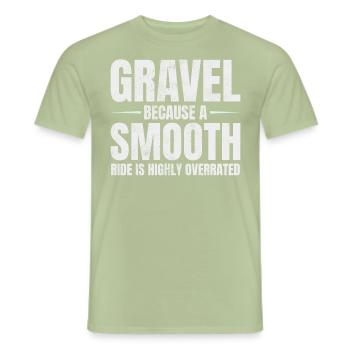 Hilarious Gravel Riding: Off-road Cycling Bike - Men's T-Shirt - sage - Front - AI Model Male 178 light (178cm)