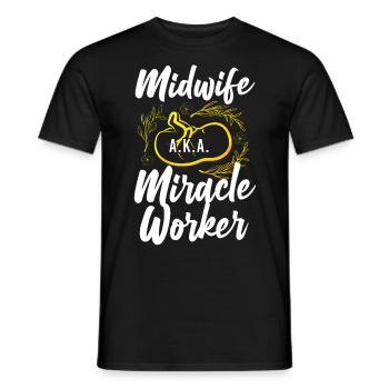 Nurse Midwife Birth Worker Midwife - Men's T-Shirt - black - Front - AI Model Male 178 light (178cm)
