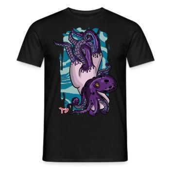 OCTOPUS - Men's T-Shirt - black - Front - AI Model Male 178 light (178cm)