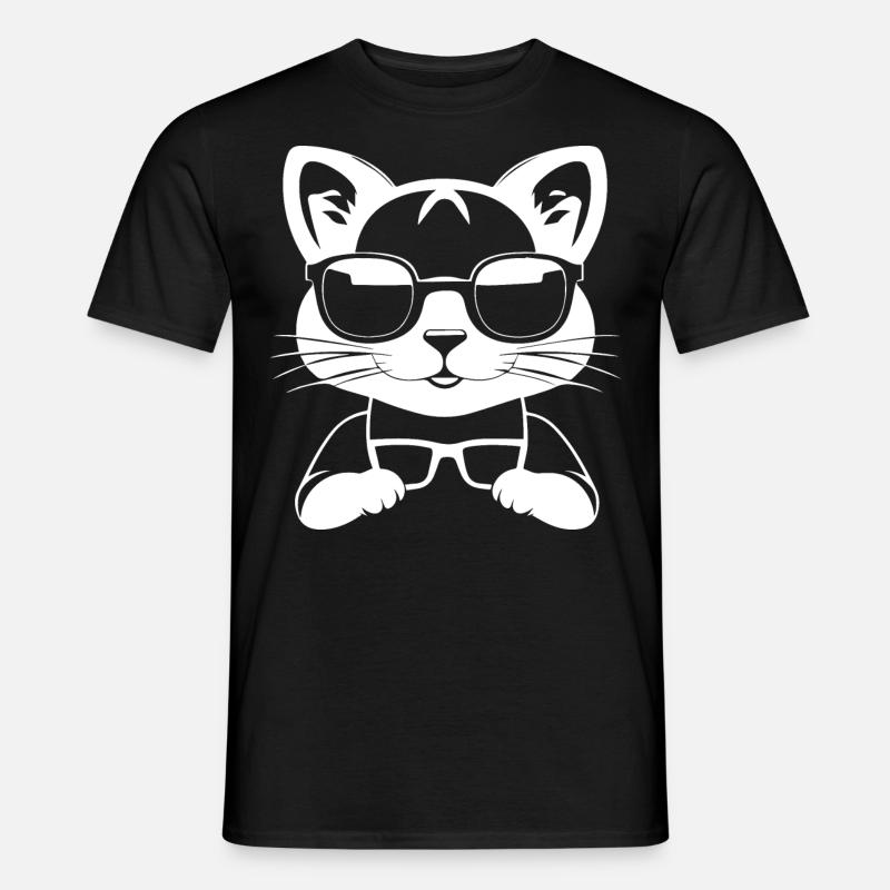 Frettchen mit Sonnenbrille Coole Frettchen - Männer T-Shirt - Schwarz