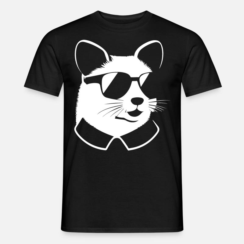 Frettchen mit Sonnenbrille Coole Frettchen - Männer T-Shirt - Schwarz