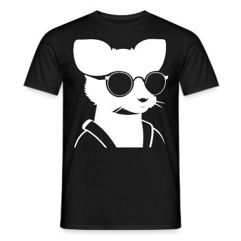 Ferret Wearing Sunglasses Cool Ferrets - Men's T-Shirt - black - Front - AI Model Male 178 light (178cm)