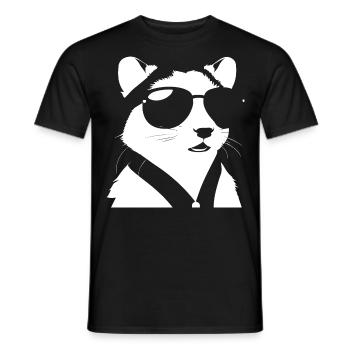 Ferret Wearing Sunglasses Cool Ferrets - Men's T-Shirt - black - Front - AI Model Male 178 light (178cm)