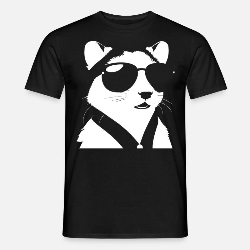Frettchen mit Sonnenbrille Coole Frettchen - Männer T-Shirt - Schwarz