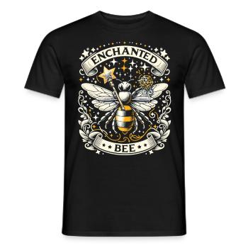Magical Honeybee: Magical Worlds - Men's T-Shirt - black - Front - AI Model Male 178 light (178cm)