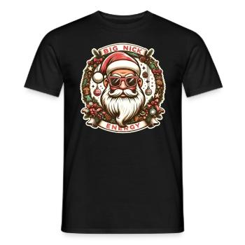 Big Nick Energy - Noël drôle en famille - T-shirt homme - noir - Devant - AI Model Male 178 light (178cm)